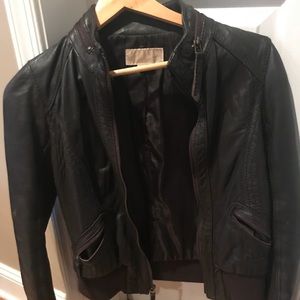 Michael by Michael Kors leather bomber